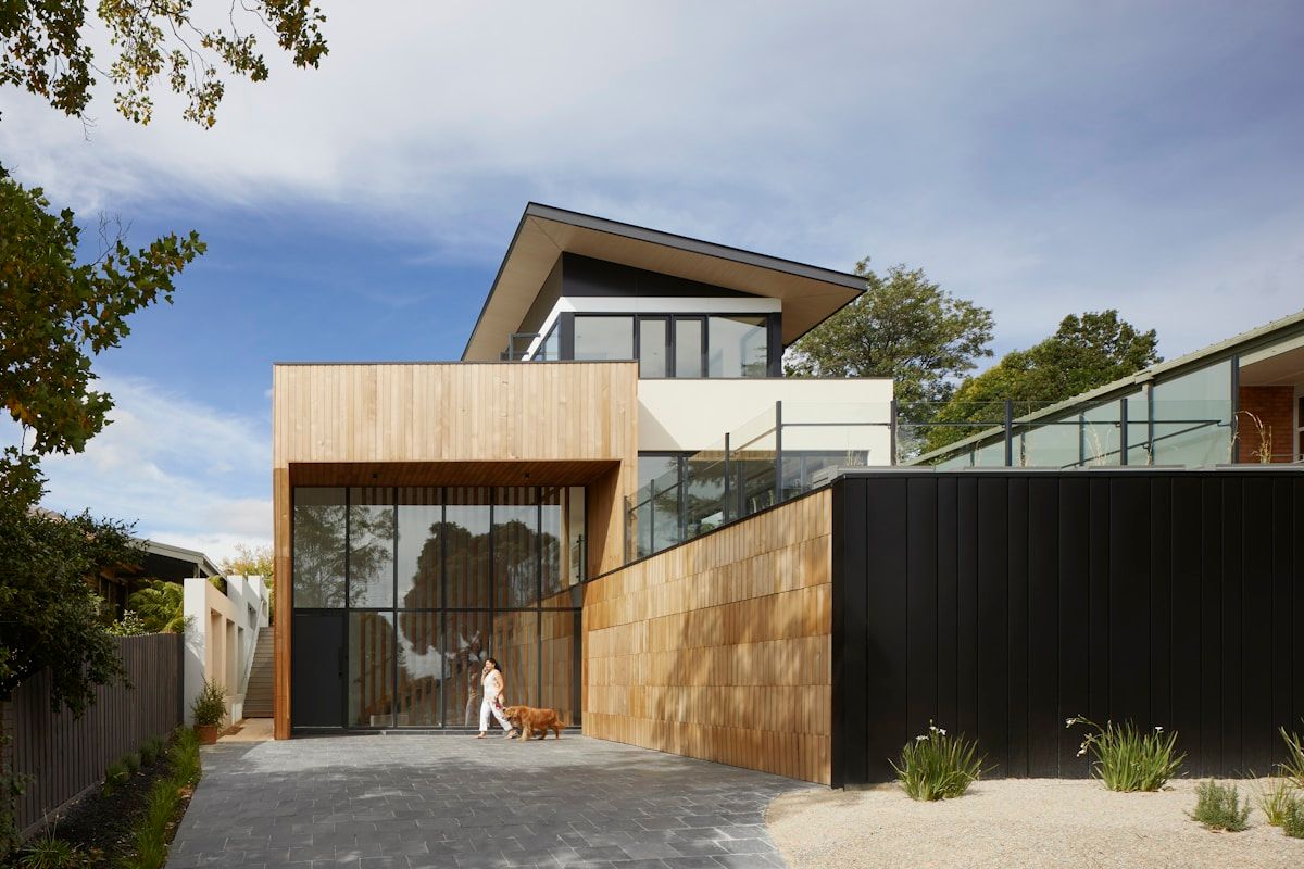 Bright modern interior with natural materials